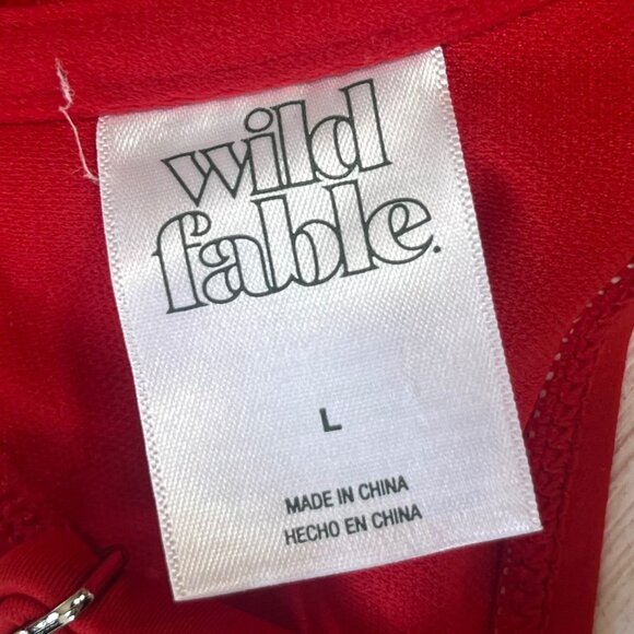 Wild Fable Underwire Bikini Top Womens Large Red Adjustable Straps - Picture 9 of 10